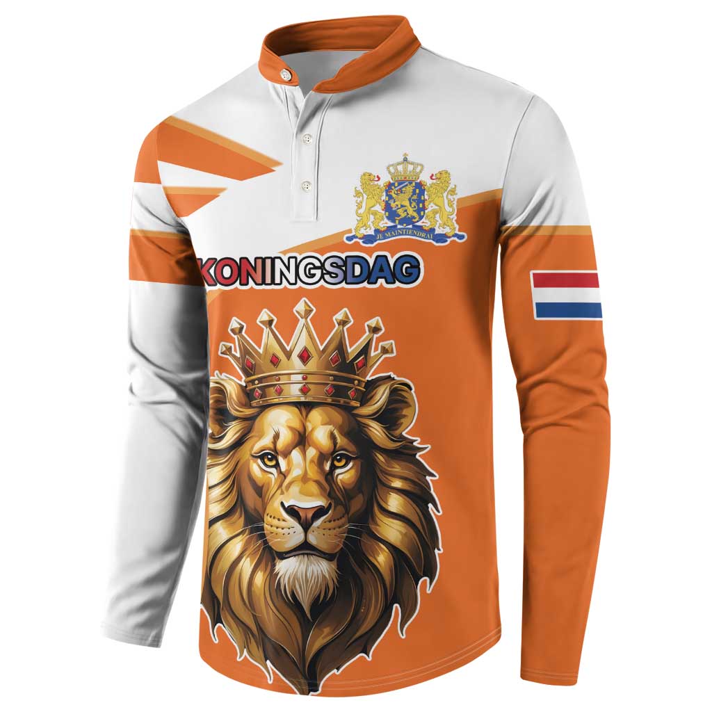 Netherlands Koningsdag Button Sweatshirt Happy King's Day