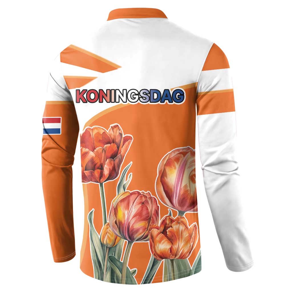 Netherlands Koningsdag Button Sweatshirt Happy King's Day