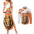 Netherlands Koningsdag Couples Matching Summer Maxi Dress and Long Sleeve Button Shirt Happy King's Day