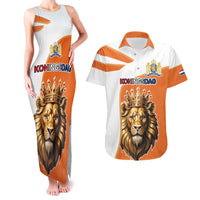 Netherlands Koningsdag Couples Matching Tank Maxi Dress and Hawaiian Shirt Happy King's Day