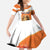 Netherlands Koningsdag Family Matching Off The Shoulder Long Sleeve Dress and Hawaiian Shirt Happy King's Day