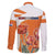 Netherlands Koningsdag Family Matching Off The Shoulder Long Sleeve Dress and Hawaiian Shirt Happy King's Day