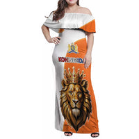 Netherlands Koningsdag Family Matching Off Shoulder Maxi Dress and Hawaiian Shirt Happy King's Day