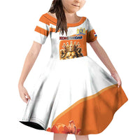 Netherlands Koningsdag Family Matching Off Shoulder Short Dress and Hawaiian Shirt Happy King's Day