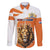Netherlands Koningsdag Family Matching Off Shoulder Short Dress and Hawaiian Shirt Happy King's Day