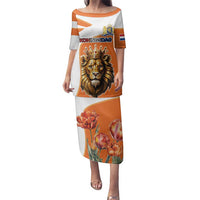 Netherlands Koningsdag Family Matching Puletasi and Hawaiian Shirt Happy King's Day