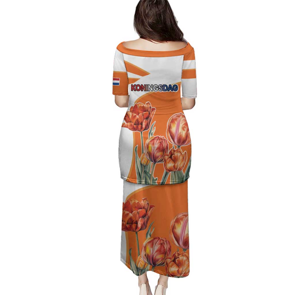 Netherlands Koningsdag Family Matching Puletasi and Hawaiian Shirt Happy King's Day