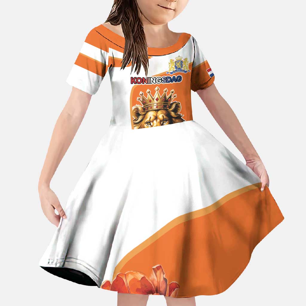 Netherlands Koningsdag Family Matching Summer Maxi Dress and Hawaiian Shirt Happy King's Day