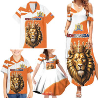 Netherlands Koningsdag Family Matching Summer Maxi Dress and Hawaiian Shirt Happy King's Day