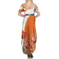 Netherlands Koningsdag Family Matching Summer Maxi Dress and Hawaiian Shirt Happy King's Day