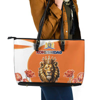 Netherlands Koningsdag Leather Tote Bag Happy King's Day