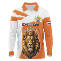 Netherlands Koningsdag Long Sleeve Polo Shirt Happy King's Day