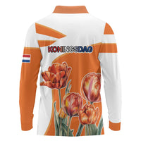 Netherlands Koningsdag Long Sleeve Polo Shirt Happy King's Day