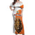 Netherlands Koningsdag Off Shoulder Maxi Dress Happy King's Day