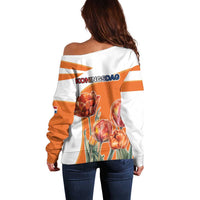 Netherlands Koningsdag Off Shoulder Sweater Happy King's Day