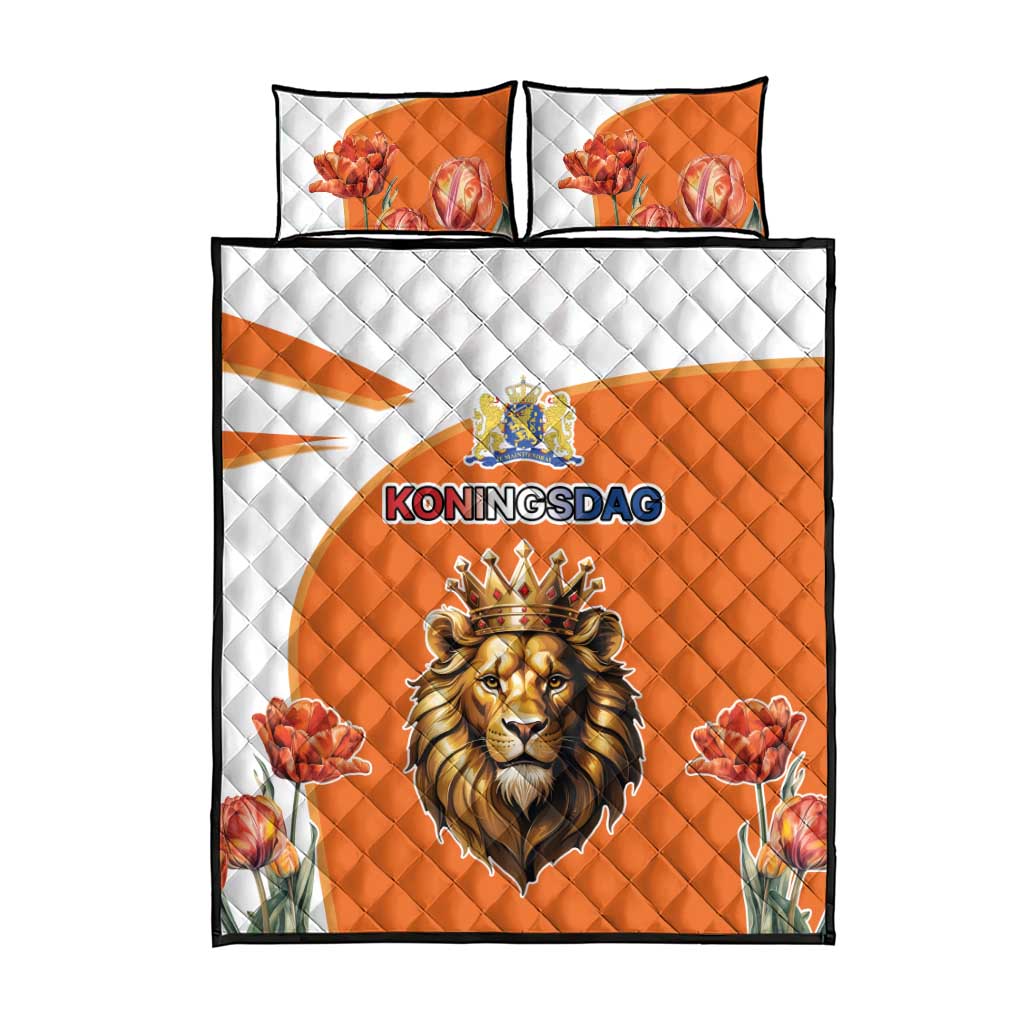 Netherlands Koningsdag Quilt Bed Set Happy King's Day