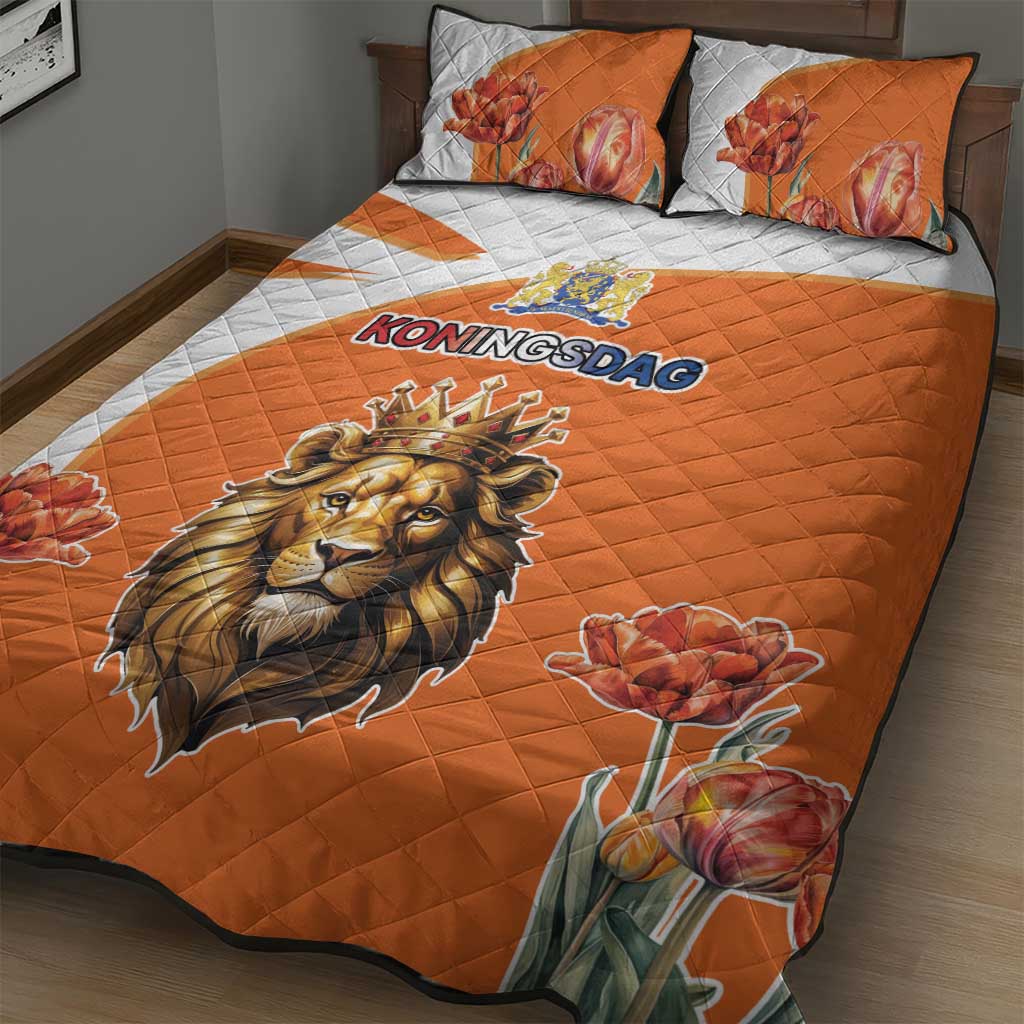 Netherlands Koningsdag Quilt Bed Set Happy King's Day