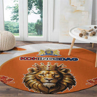 Netherlands Koningsdag Round Carpet Happy King's Day
