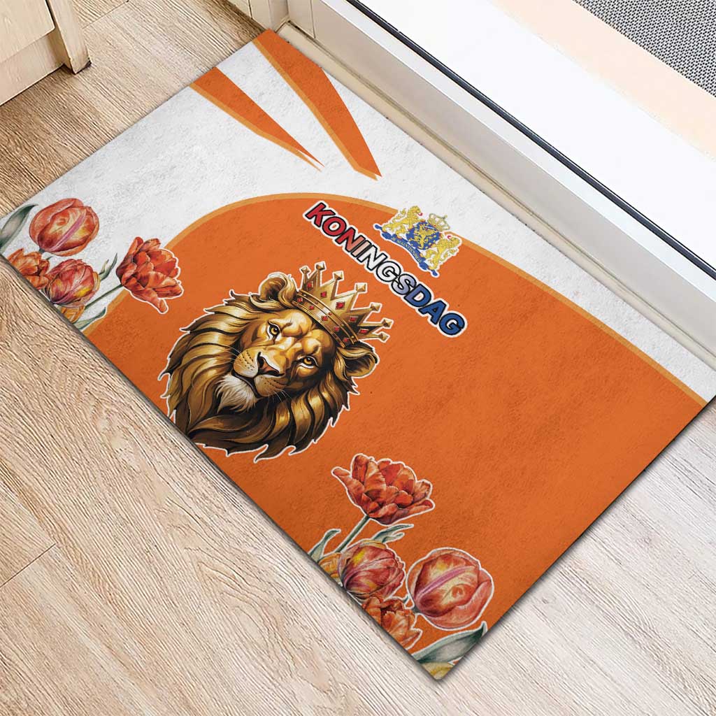 Netherlands Koningsdag Rubber Doormat Happy King's Day