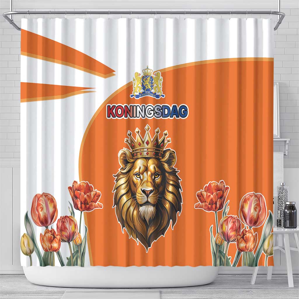 Netherlands Koningsdag Shower Curtain Happy King's Day