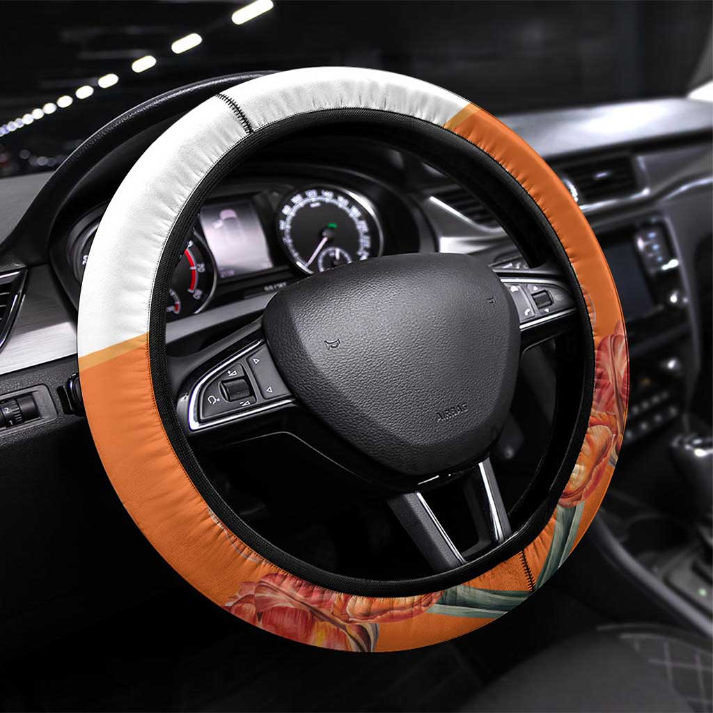 Netherlands Koningsdag Steering Wheel Cover Happy King's Day