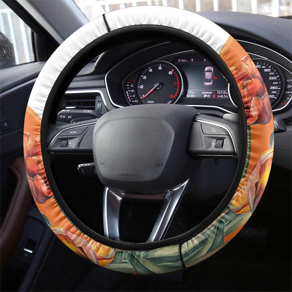 Netherlands Koningsdag Steering Wheel Cover Happy King's Day