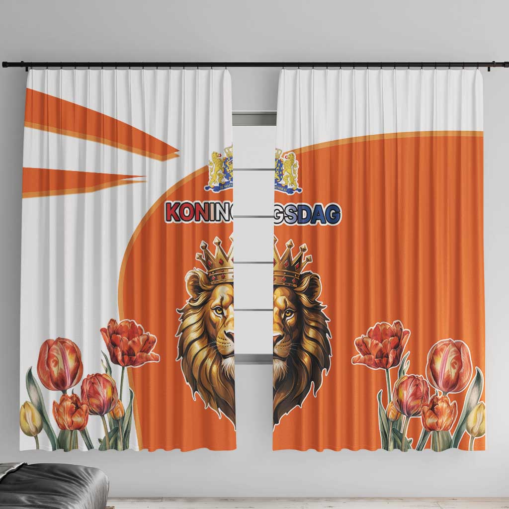Netherlands Koningsdag Window Curtain Happy King's Day