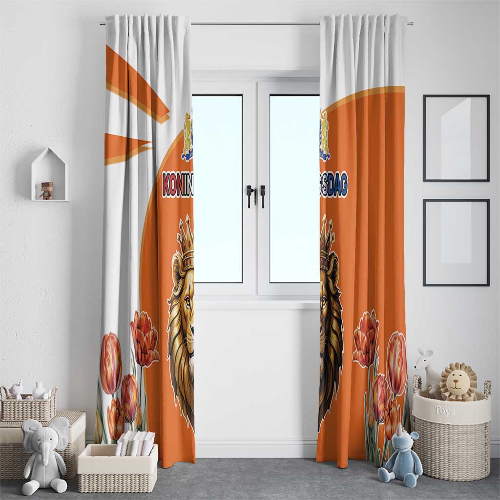 Netherlands Koningsdag Window Curtain Happy King's Day