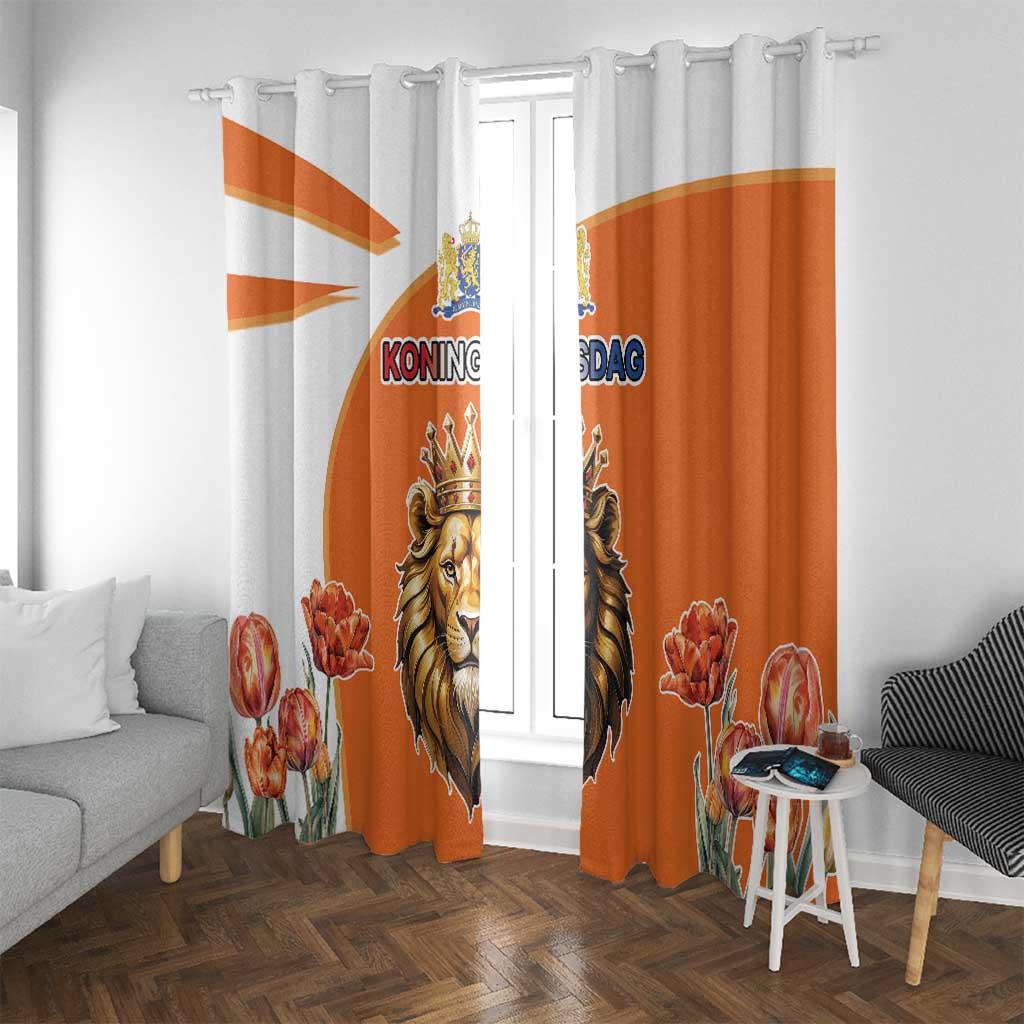 Netherlands Koningsdag Window Curtain Happy King's Day