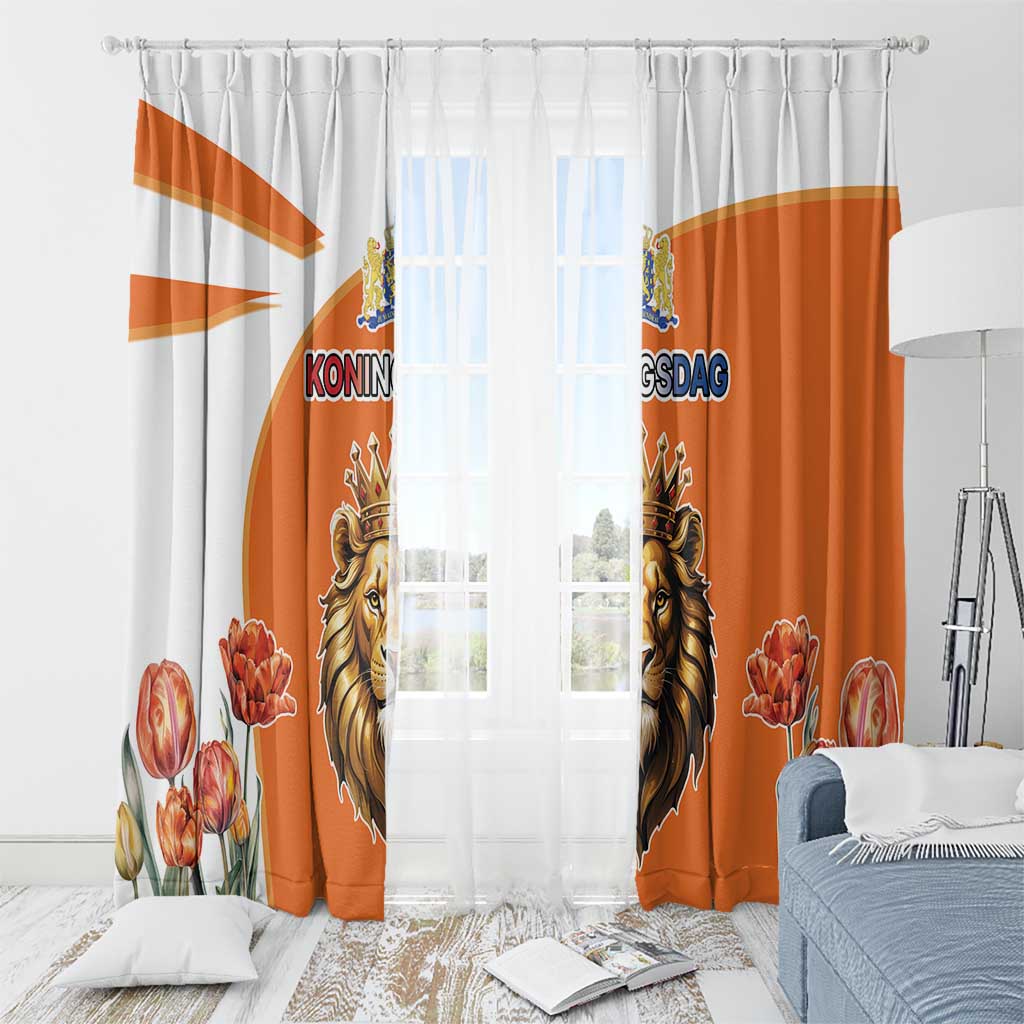 Netherlands Koningsdag Window Curtain Happy King's Day