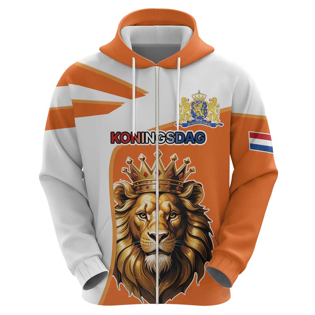 Netherlands Koningsdag Zip Hoodie Happy King's Day
