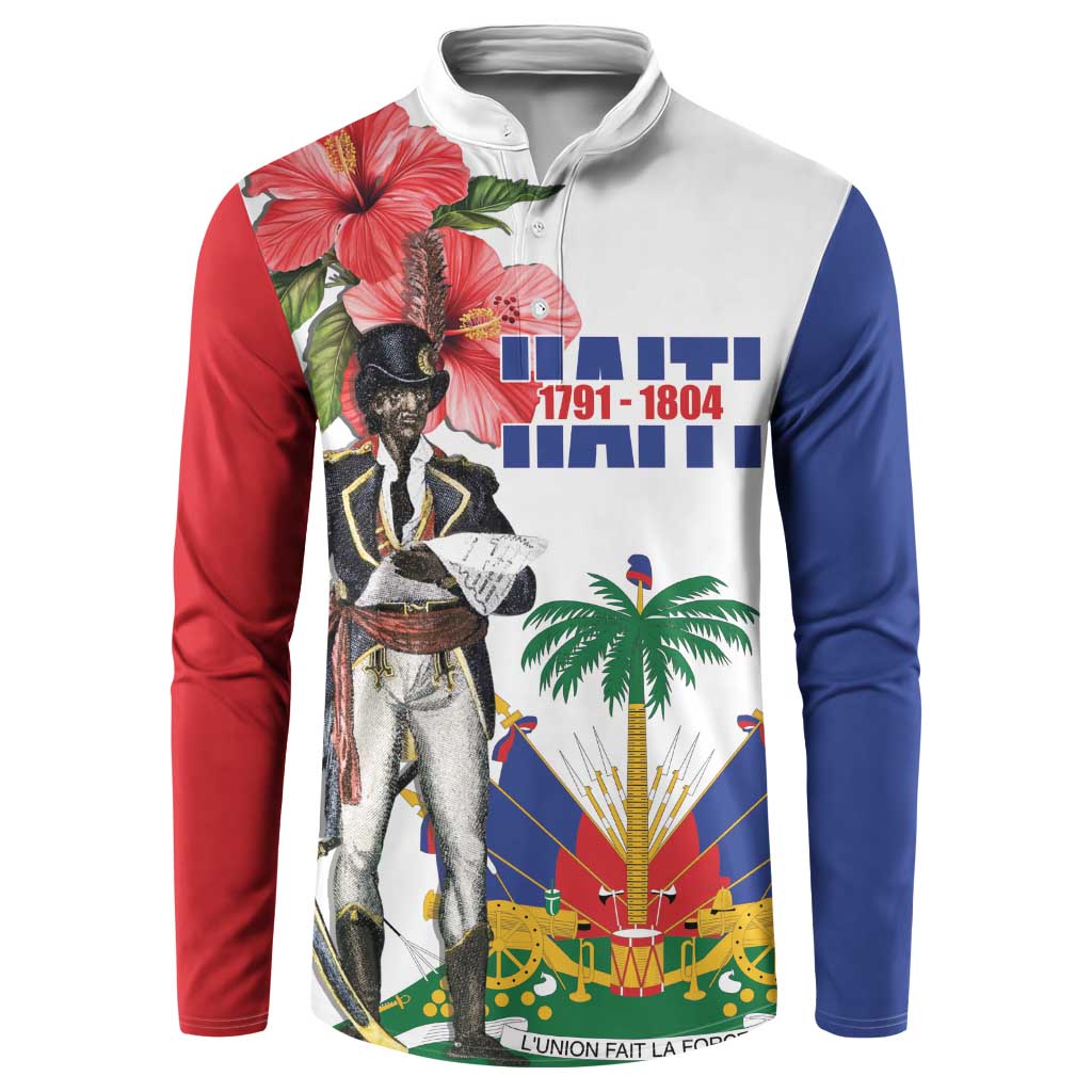 Haitian Revolution 1791-1804 Button Sweatshirt Lage d Lendependans