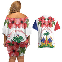 Haitian Revolution 1791-1804 Couples Matching Off Shoulder Short Dress and Hawaiian Shirt Lage d Lendependans