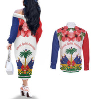 Haitian Revolution 1791-1804 Couples Matching Off The Shoulder Long Sleeve Dress and Long Sleeve Button Shirt Lage d Lendependans