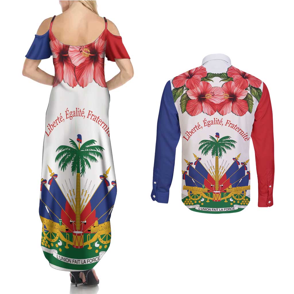 Haitian Revolution 1791-1804 Couples Matching Summer Maxi Dress and Long Sleeve Button Shirt Lage d Lendependans