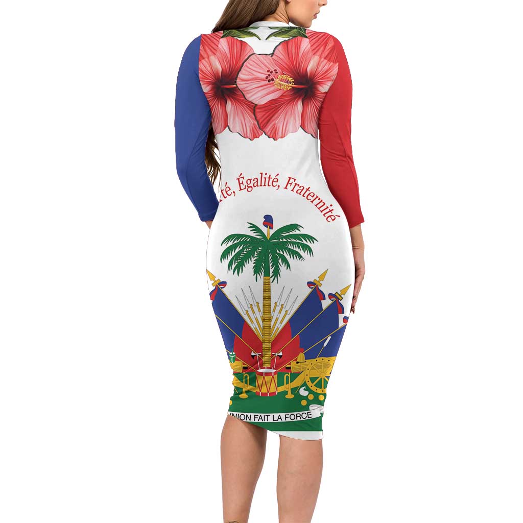 Haitian Revolution 1791-1804 Family Matching Long Sleeve Bodycon Dress and Hawaiian Shirt Lage d Lendependans