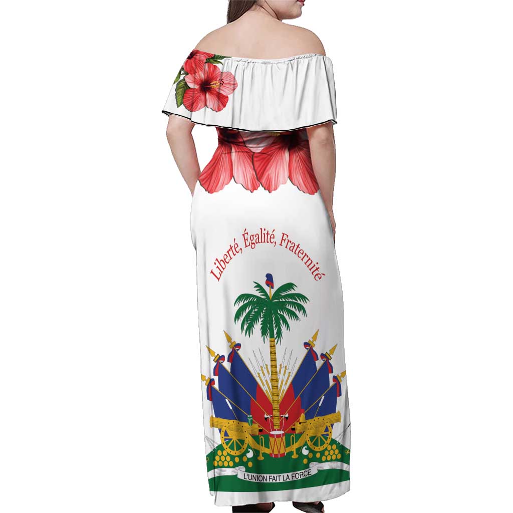 Haitian Revolution 1791-1804 Family Matching Off Shoulder Maxi Dress and Hawaiian Shirt Lage d Lendependans