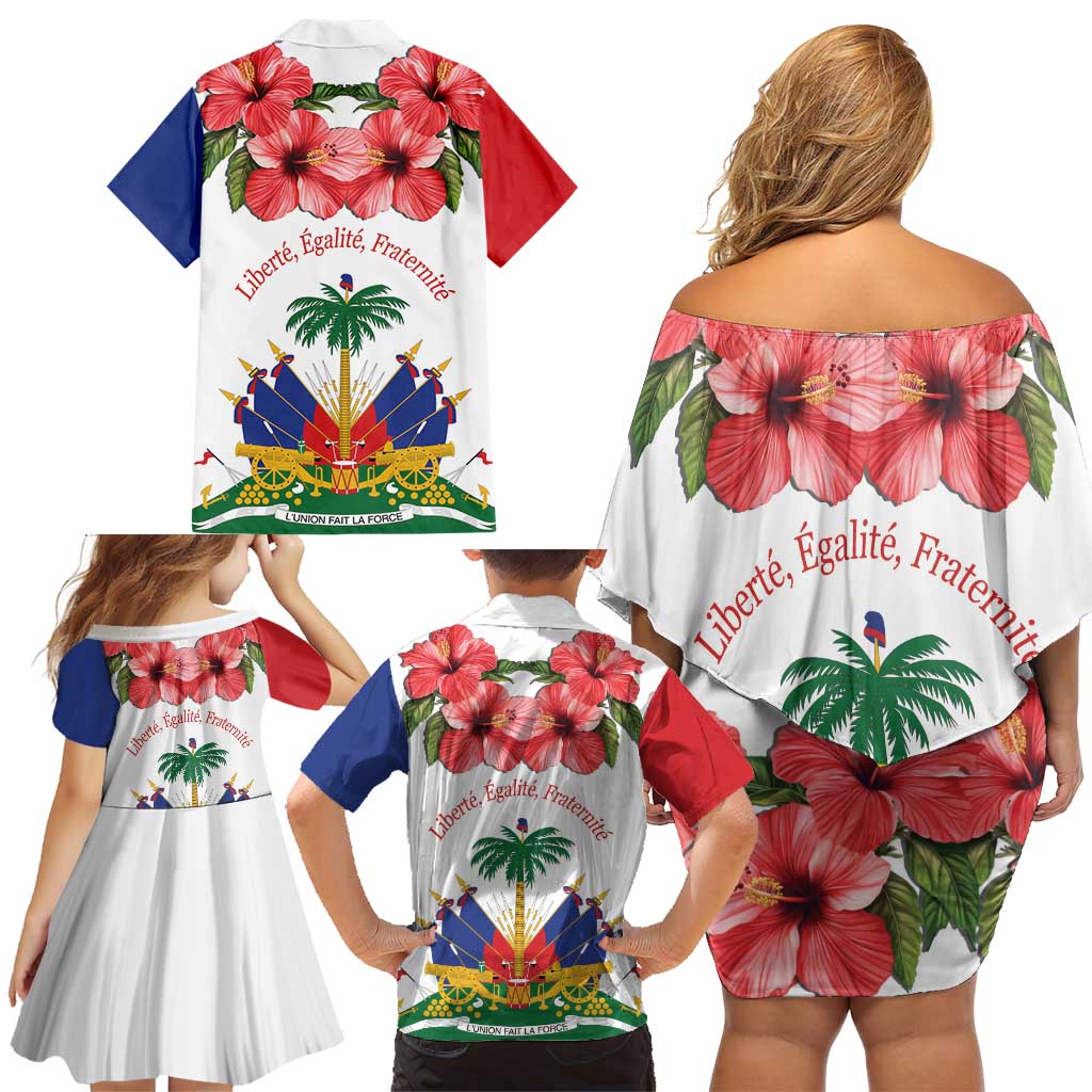 Haitian Revolution 1791-1804 Family Matching Off Shoulder Short Dress and Hawaiian Shirt Lage d Lendependans