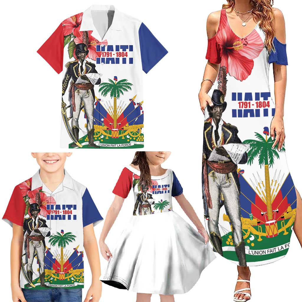 Haitian Revolution 1791-1804 Family Matching Summer Maxi Dress and Hawaiian Shirt Lage d Lendependans
