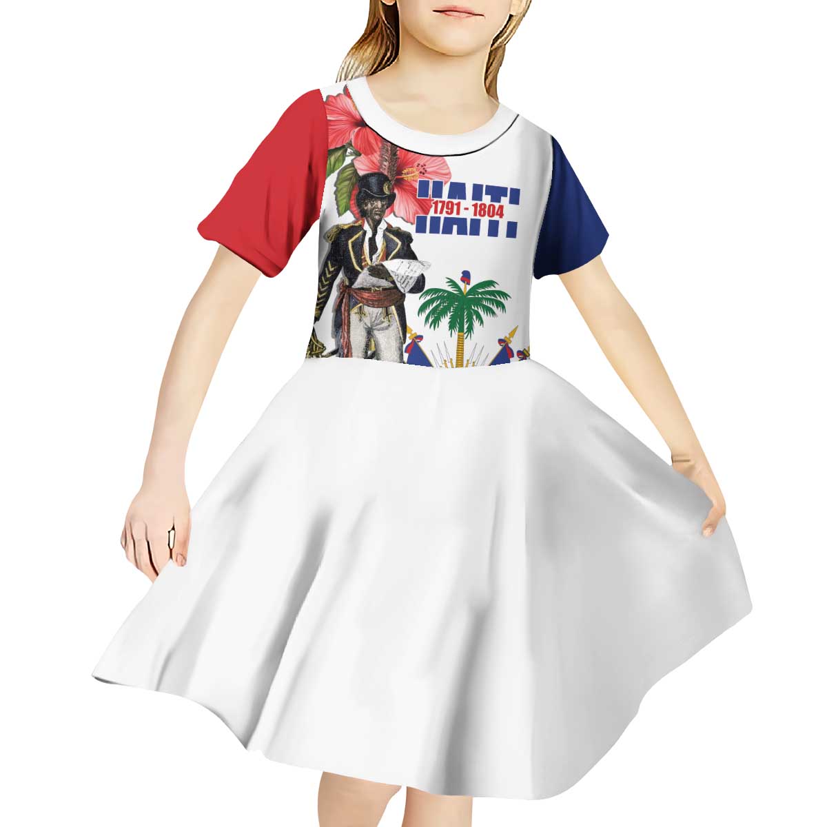 Haitian Revolution 1791-1804 Kid Short Sleeve Dress Lage d Lendependans