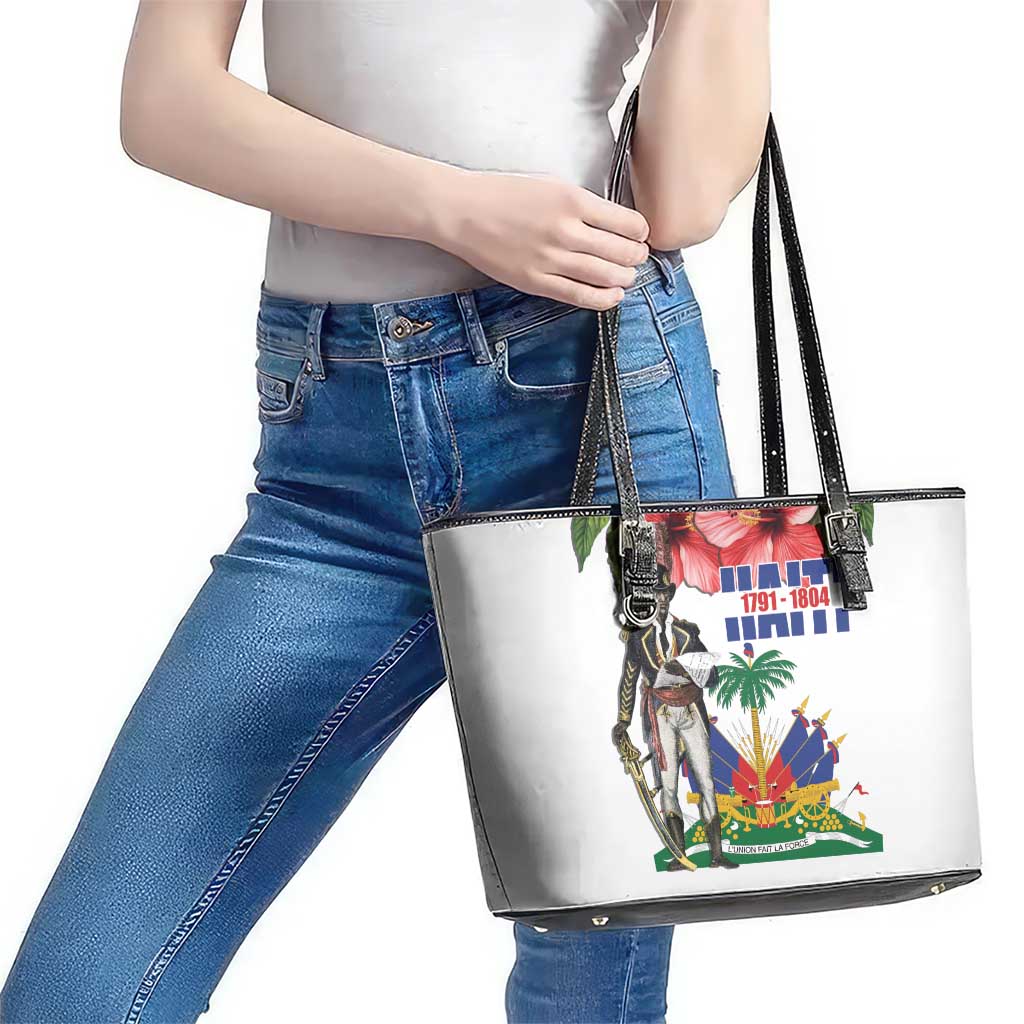 Haitian Revolution 1791-1804 Leather Tote Bag Lage d Lendependans