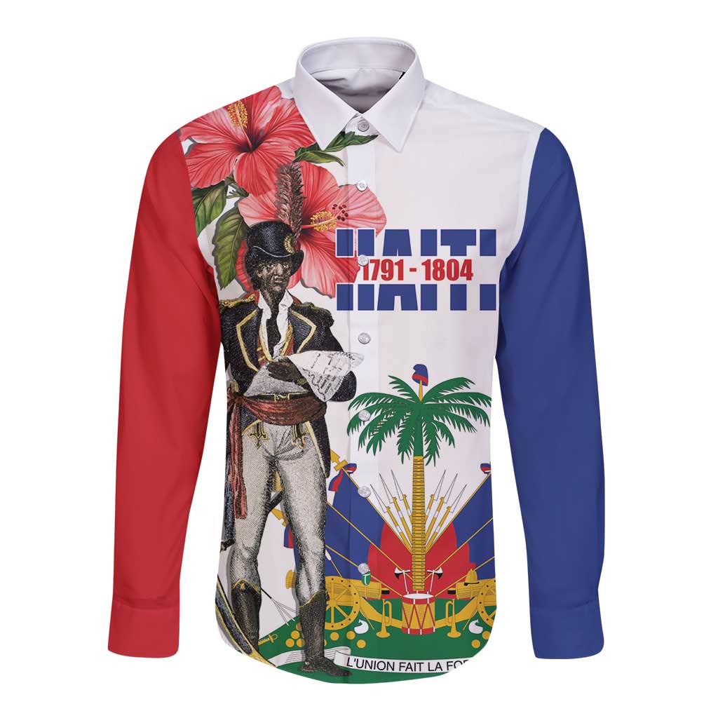 Haitian Revolution 1791-1804 Long Sleeve Button Shirt Lage d Lendependans