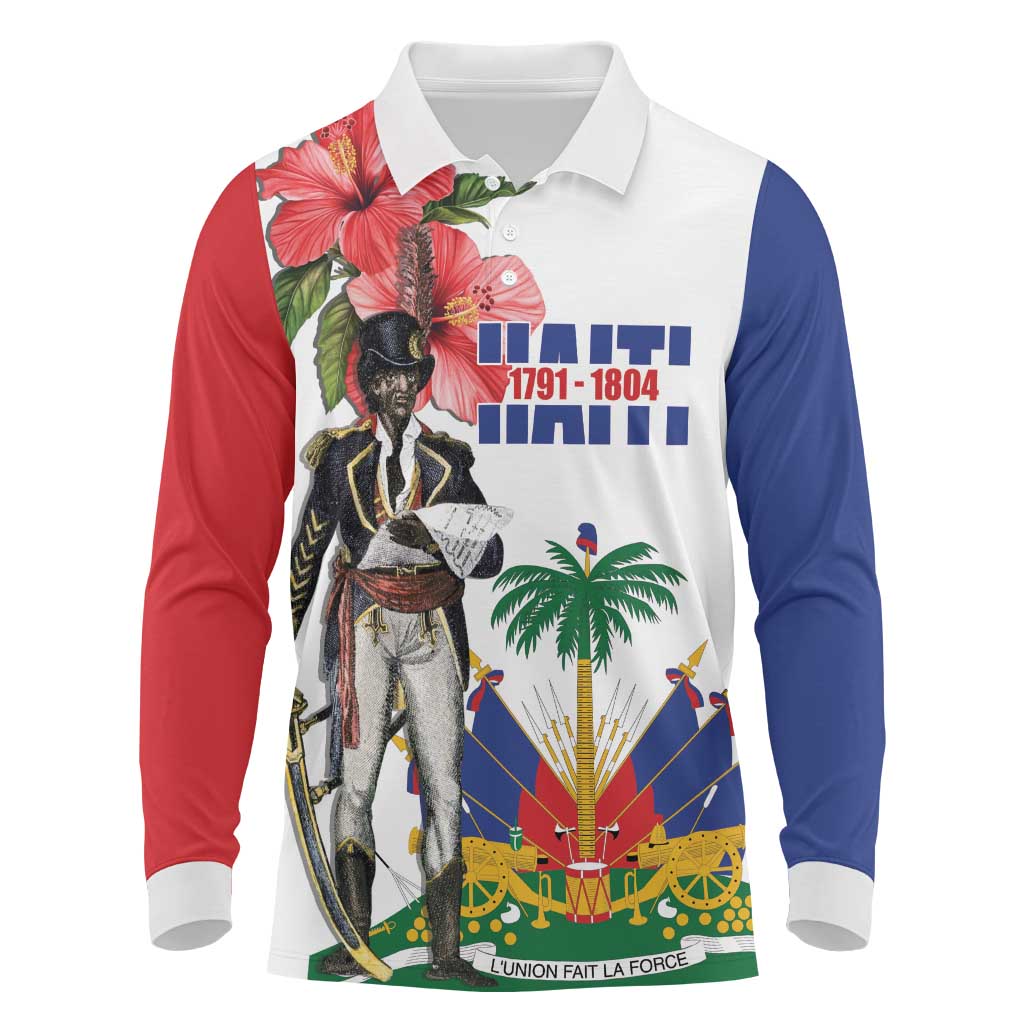 Haitian Revolution 1791-1804 Long Sleeve Polo Shirt Lage d Lendependans