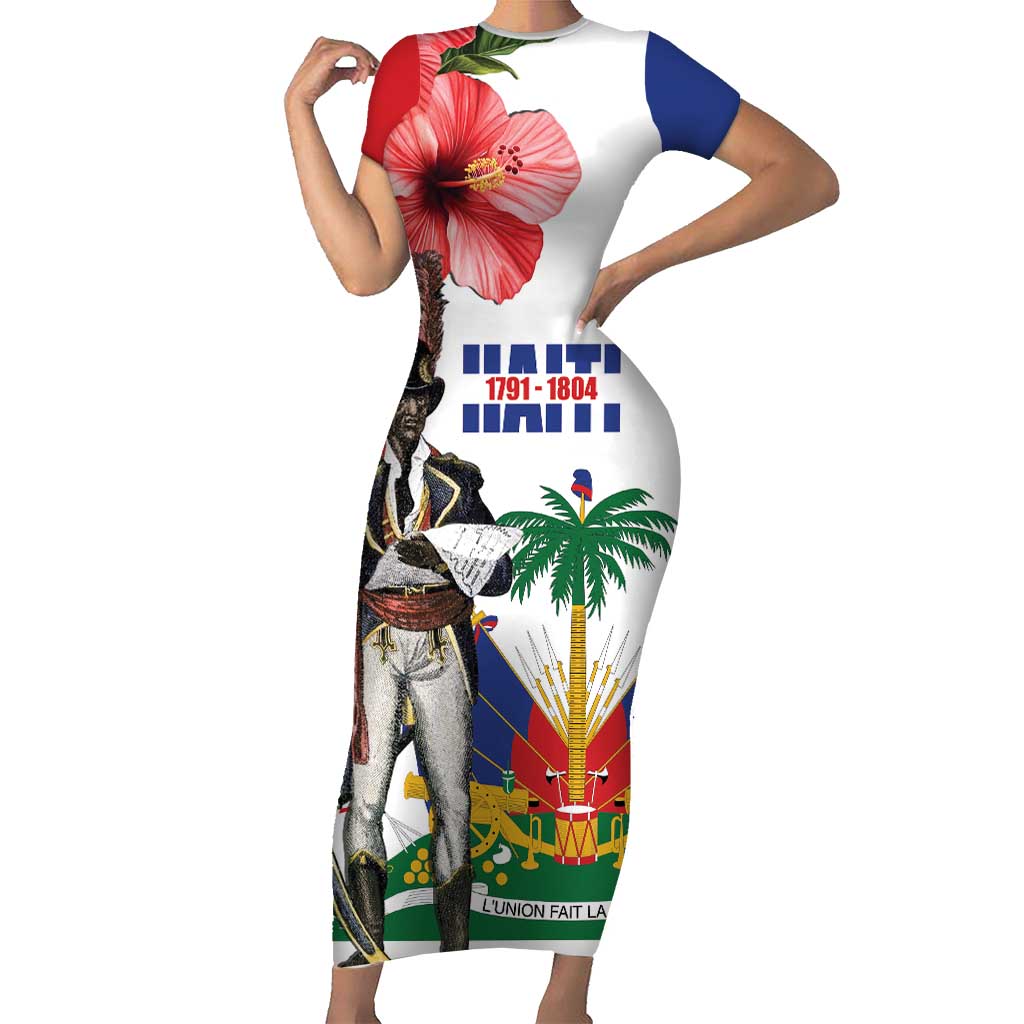 Haitian Revolution 1791-1804 Short Sleeve Bodycon Dress Lage d Lendependans