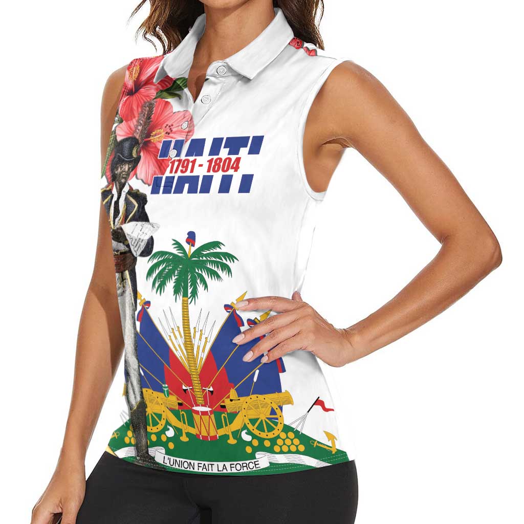 Haitian Revolution 1791-1804 Women Sleeveless Polo Shirt Lage d Lendependans