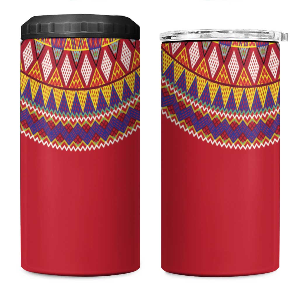 Greenland National Costumes 4 in 1 Can Cooler Tumbler Inuit Kalaallisuut style
