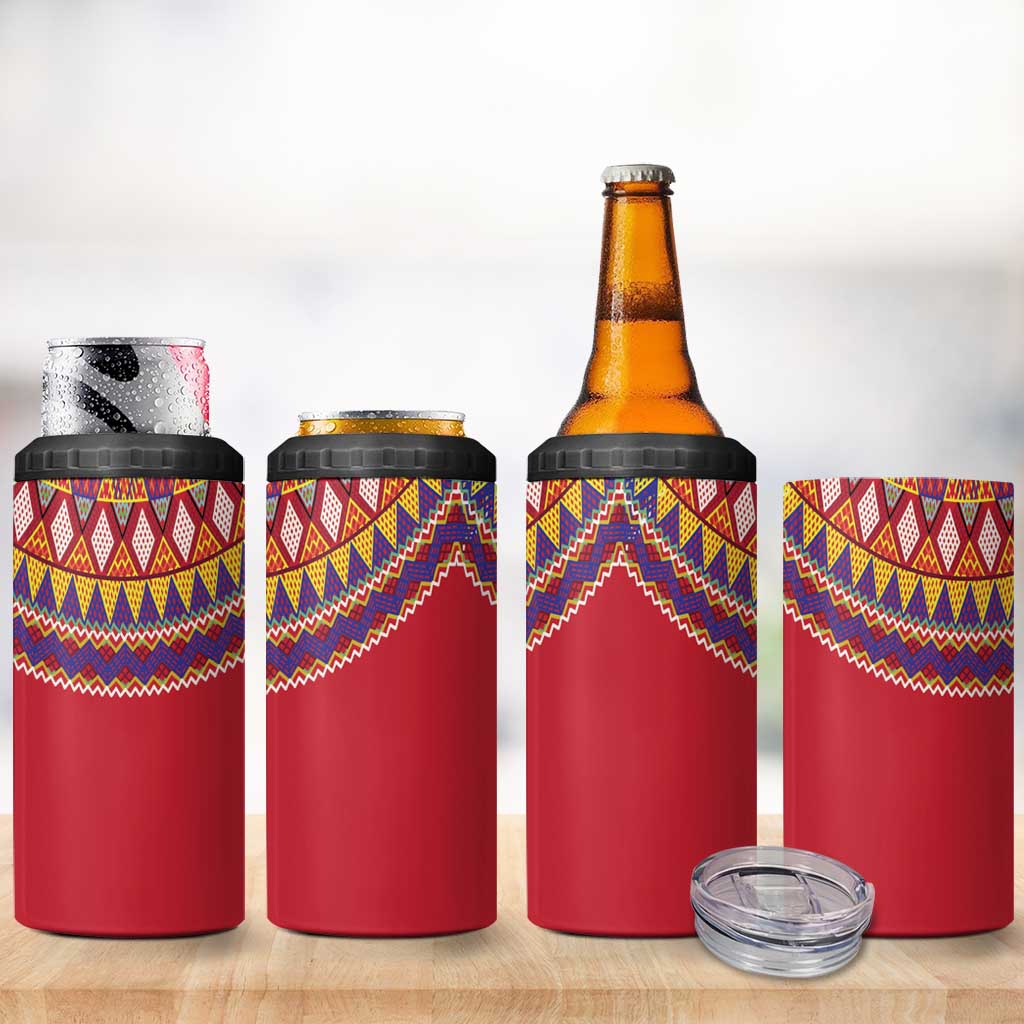Greenland National Costumes 4 in 1 Can Cooler Tumbler Inuit Kalaallisuut style