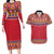 Greenland National Costumes Couples Matching Long Sleeve Bodycon Dress and Hawaiian Shirt Inuit Kalaallisuut style