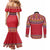 Greenland National Costumes Couples Matching Mermaid Dress and Long Sleeve Button Shirt Inuit Kalaallisuut style