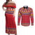 Greenland National Costumes Couples Matching Off Shoulder Maxi Dress and Long Sleeve Button Shirt Inuit Kalaallisuut style